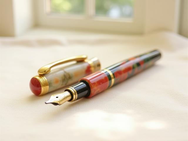 A vintage Conklin fountain pen, fully refinished to original color and shine.
